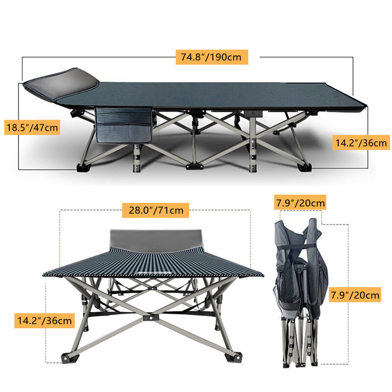 JTANGL 3 Colors New Version Comfortable Double Reinforcement Folding Camping Cot Sleeping Cost w Carry Bag Reviews Wayfair